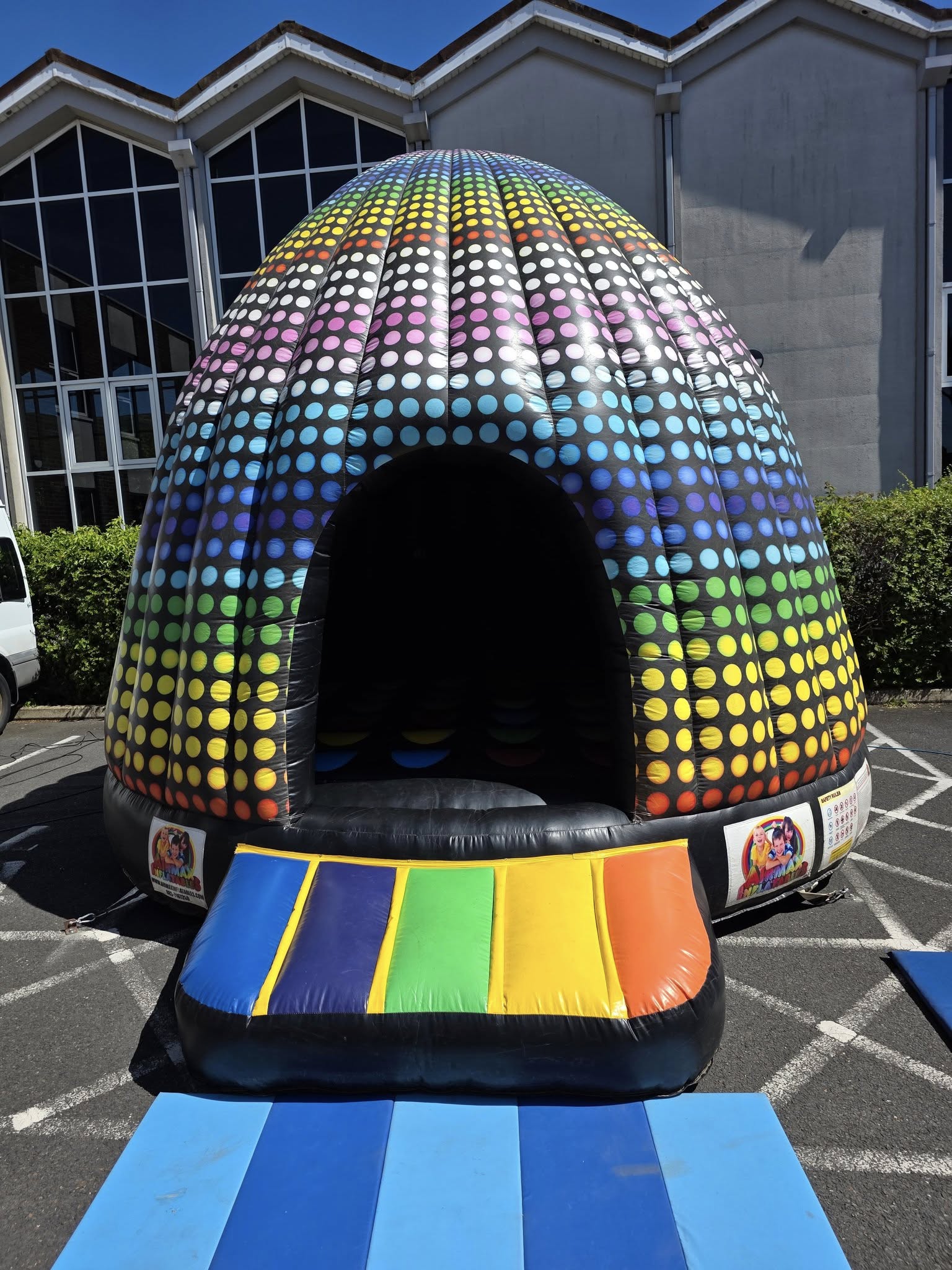 Disco Dome bouncy castle with lights