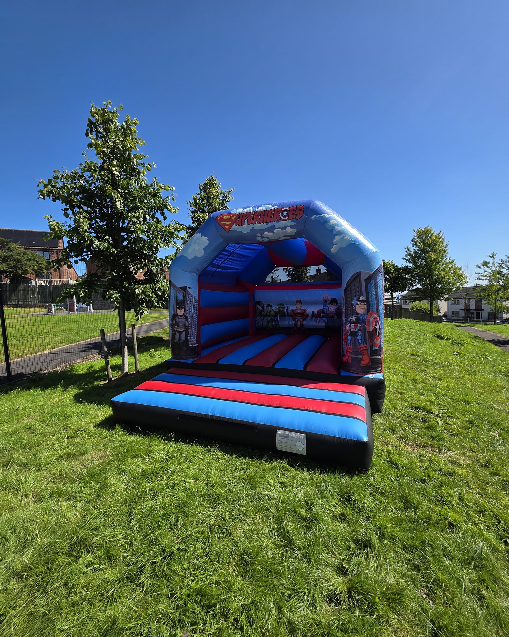 Superhero bouncy castle